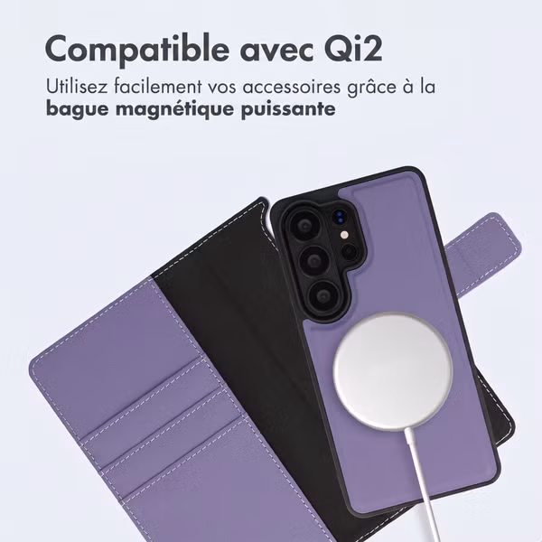 imoshion Étui portefeuille luxe 2-en-1 amovible Samsung Galaxy S26 Ultra - Violet