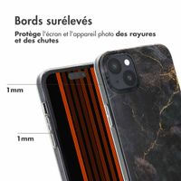 imoshion Coque Design Apple iPhone 15 Plus - Black Marble Transparent