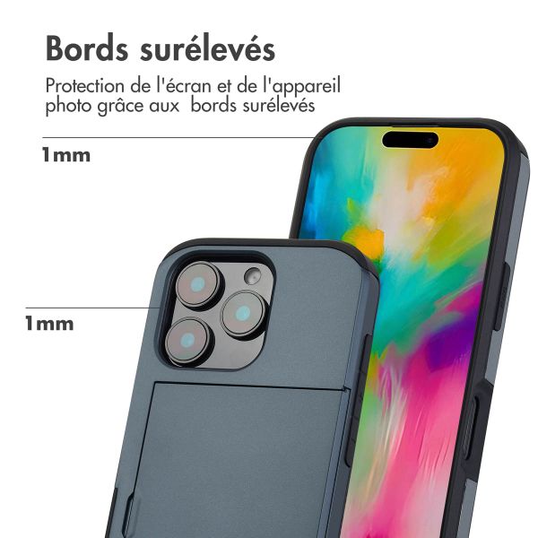 imoshion Coque arrière avec porte-cartes Apple iPhone 16 Pro - Bleu foncé
