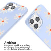 imoshion Coque design en silicone avec cordon iPhone 13 Pro Max - Lila Flower Distance