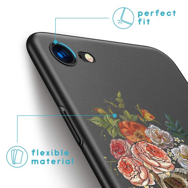 imoshion Coque Design iPhone SE (2022 / 2020) / 8 / 7 - Flower skull