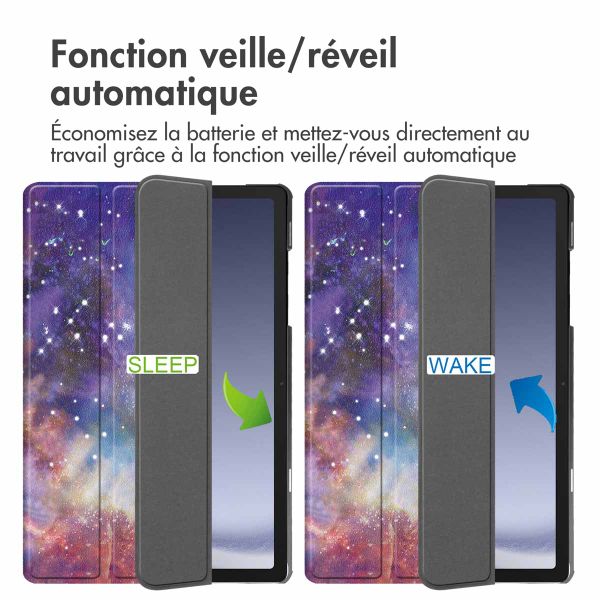 imoshion Coque tablette Design Trifold Samsung Galaxy Tab A9 Plus - Space