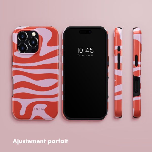 Selencia Coque arrière Vivid Tough avec MagSafe iPhone 16 Pro - Dream Swirl Pink