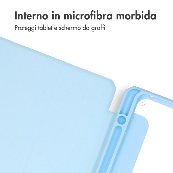 imoshion Coque tablette rigide Trifold Samsung Galaxy Tab S9 11.0 pouces - Bleu clair