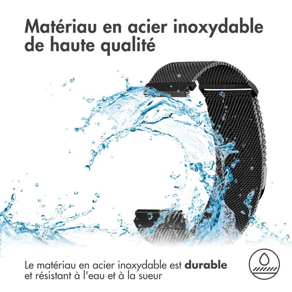 imoshion Bracelet magnétique milanais  - Connexion universelle 20 mm - Taille S - Noir