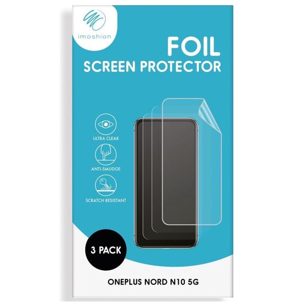 imoshion Protection d'écran Film 3 pack OnePlus Nord N10 5G