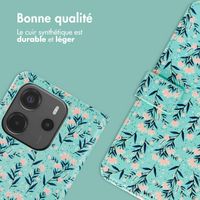 imoshion Étui de télephone portefeuille Design Xiaomi Redmi Note 14 (4G) - Blue Flowers