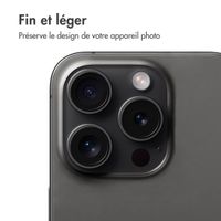 imoshion Lot de 2 protections d'objectif de caméra Apple iPhone 15 Pro / 15 Pro Max - Black Titanium