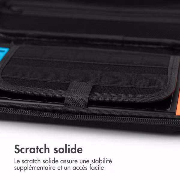 imoshion Etui Nintendo Switch 2 avec poche zippée - Etui Nintendo Switch 2 / Switch (OLED) avec poignée - Noir