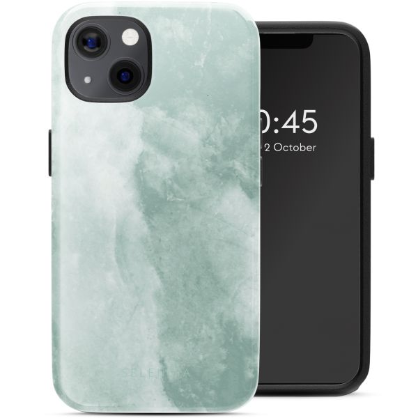 Selencia Coque arrière Vivid Tough avec MagSafe iPhone 13 - Marble Grayed Jade