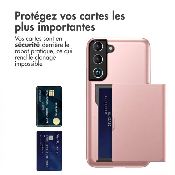 imoshion Coque arrière avec porte-cartes Samsung Galaxy S22 - Rose Doré