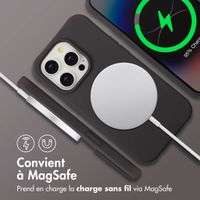 imoshion Coque arrière Color avec cordon amovible et MagSafe Apple iPhone 14 Pro - Black Coffee