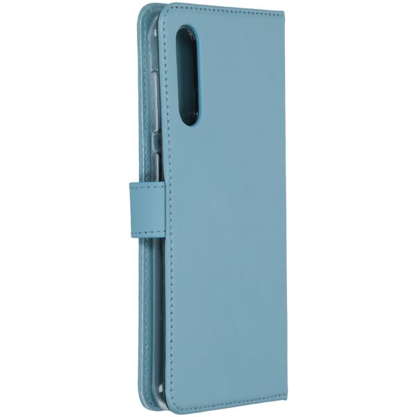 Selencia Étui portefeuille en cuir véritable Samsung Galaxy A50 / A30s - Air Blue