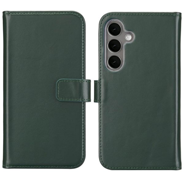 Selencia Étui de téléphone portefeuille en cuir véritable Samsung Galaxy S25 Plus - Vert