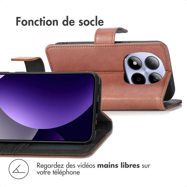 imoshion Étui de télephone portefeuille de luxe Xiaomi Redmi Note 15 (4G) - Marron
