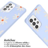 imoshion Coque design en silicone avec cordon Samsung Galaxy A53 - Lila Flower Distance