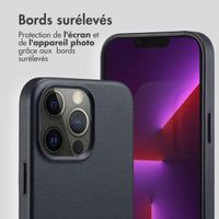 Accezz Coque arrière en cuir avec MagSafe Apple iPhone 13 Pro - Onyx Black