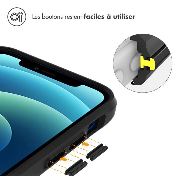 imoshion Coque Rugged Hybrid Carbon Apple iPhone 12 Mini - Noir