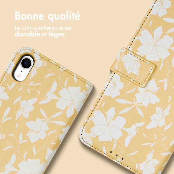 imoshion Étui de télephone portefeuille Design Apple iPhone Xr - Yellow Flowers