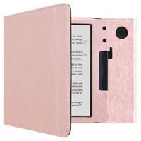 imoshion Étui de liseuse portefeuille en cuir végan Kobo Libra Colour - Rose Doré