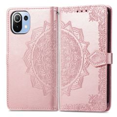 imoshion Etui de télephone Mandala Xiaomi Mi 11 Lite (5G/4G) / 11 Lite 5G NE - Rose Doré