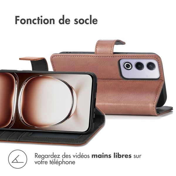 imoshion Étui de téléphone portefeuille Luxe Oppo A80 5G - Brun