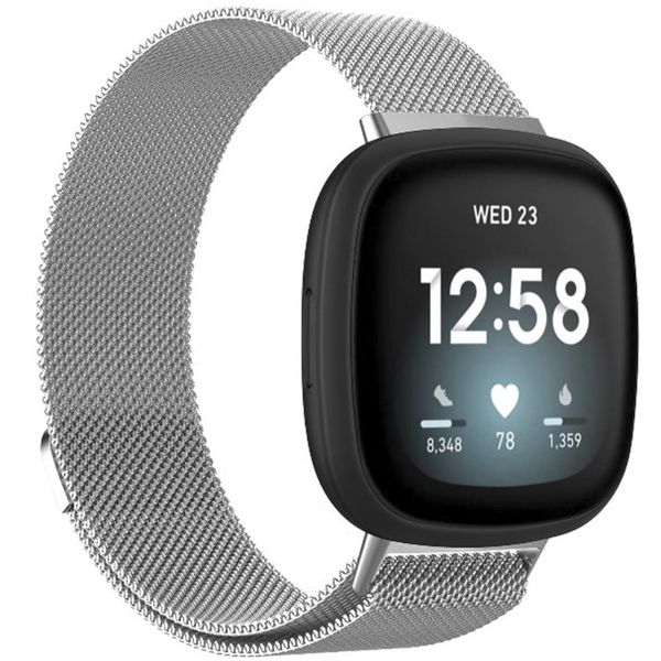 imoshion Milanais Watch bracelet le Fitbit Versa 4 / 3 / Sense (2) - Argent