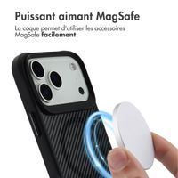 imoshion Rugged Hybrid Carbon Case avec MagSafe Apple iPhone 17 Pro Max - Noir