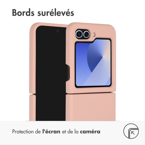 Accezz Coque Liquid Silicone Samsung Galaxy Z Flip 6 - Rose