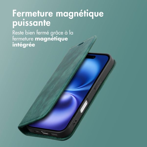 imoshion Étui de téléphone portefeuille Slim Apple iPhone 16 - Vert