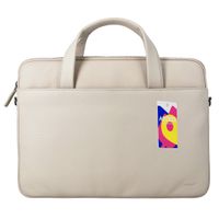 Accezz Leather Sac ordinateur 16 pouces - Beige