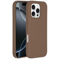 Accezz Coque Liquid Silicone avec MagSafe iPhone 16 Pro - Light Brown