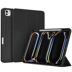 Accezz Coque tablette portefeuille Smart Silicone Apple iPad Pro 11 (2025) M5 / (2024) M4 - Noir
