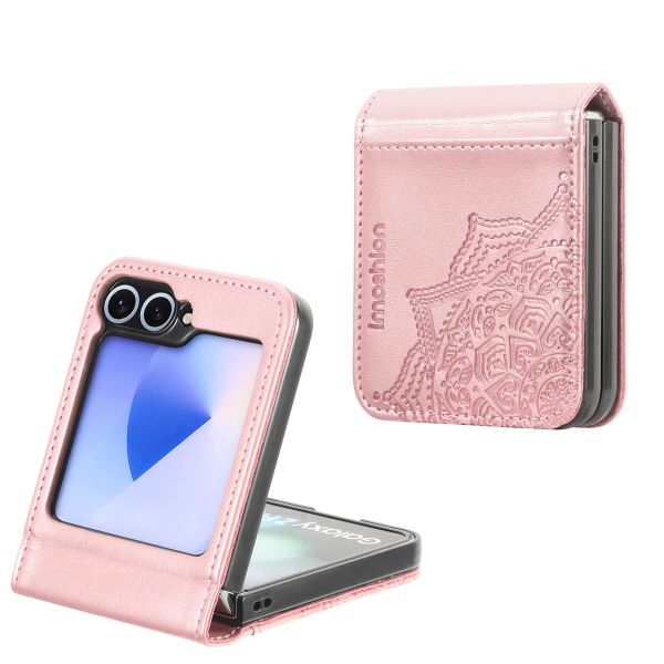 imoshion Mandala Bookcase Samsung Galaxy Z Flip 5 - Rose Doré