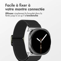 imoshion Bracelet en nylon élastique Samsung Galaxy Watch 8 (Classic) - 40 / 44 / 46mm - Noir