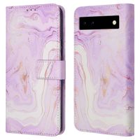 imoshion ﻿Étui de téléphone portefeuille Design Google Pixel 6a - Purple Marble