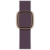 Apple Leather Band Modern Buckle Apple Watch Series 1-9 / SE - 38/40/41 mm / Series 10 - 42 mm - Taille L - Aubergine