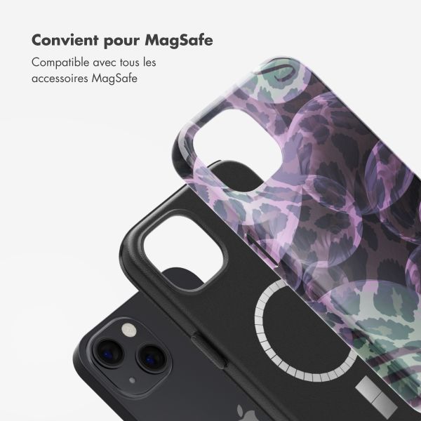 Selencia Coque arrière Vivid avec MagSafe Apple iPhone 13 - Leo Bubble Green