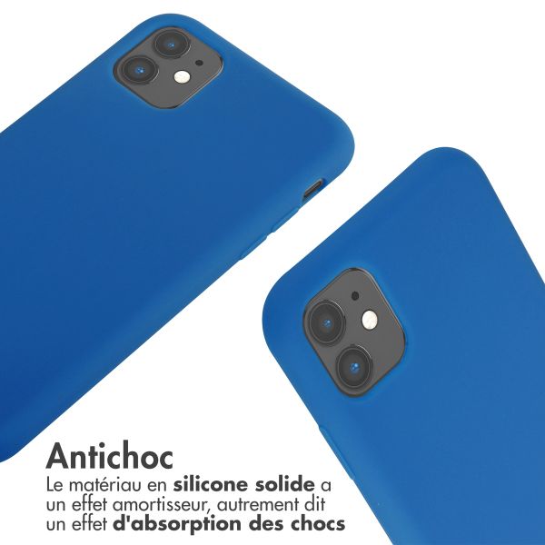 imoshion ﻿Coque en silicone avec cordon iPhone 11 - Bleu