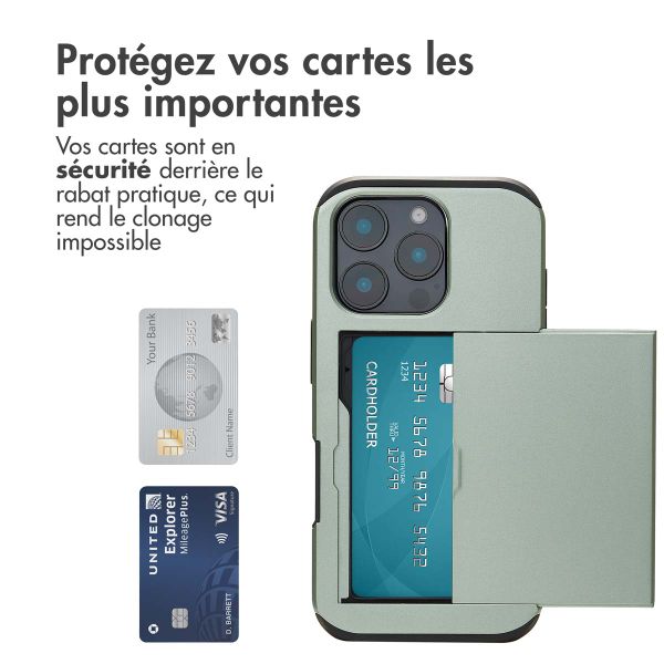 imoshion Coque arrière avec porte-cartes iPhone 16 Pro - Vert