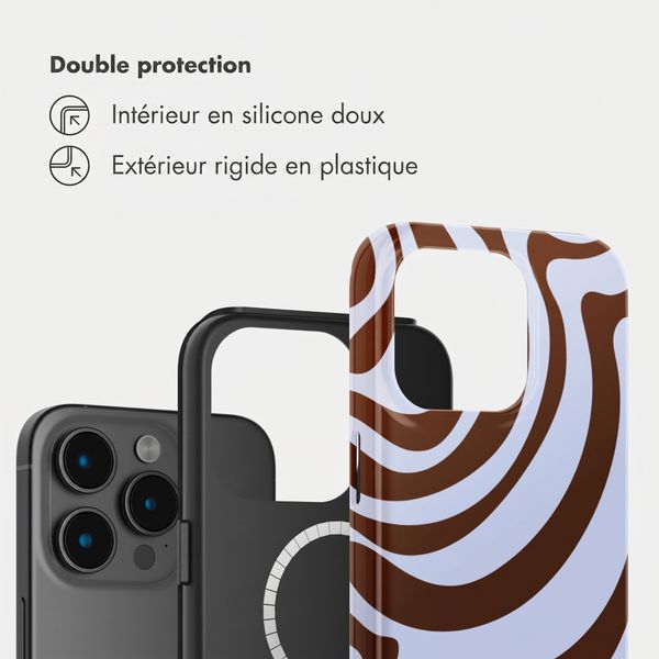 Selencia Coque arrière Vivid avec MagSafe Apple iPhone 15 Pro - Dream Swirl Chocolate