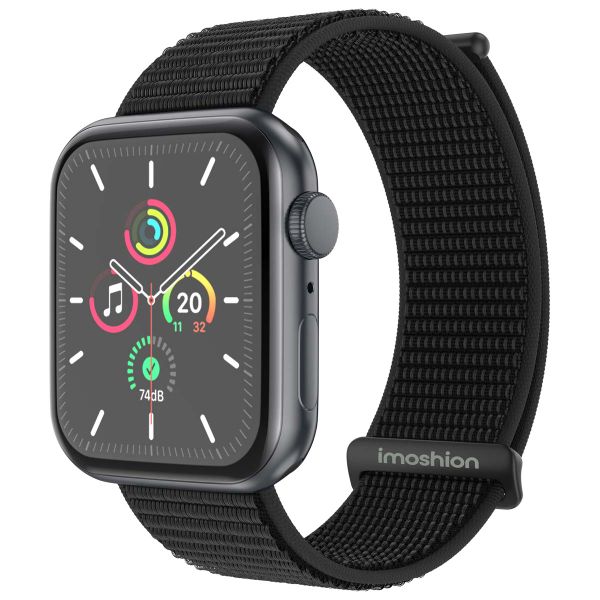 imoshion Bracelet en nylon⁺ Apple Watch Series 1 á 9 / SE (38/40/41 mm) | Series 10 (42 mm) - Noir