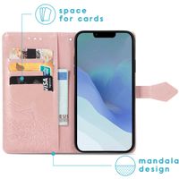 imoshion Etui de téléphone portefeuille Mandala iPhone 14 - Rose Dorée