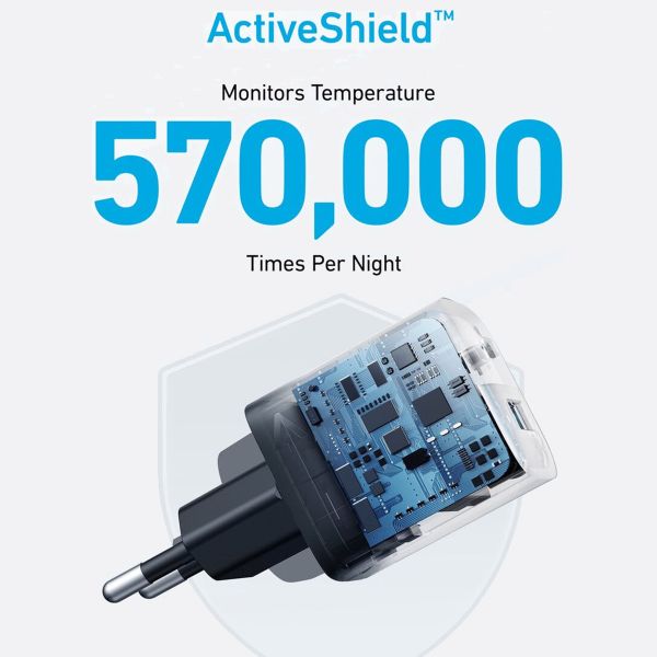 Anker Chargeur mural 323 | Chargeur rapide 33 Watt - USB-A + USB-C - Noir