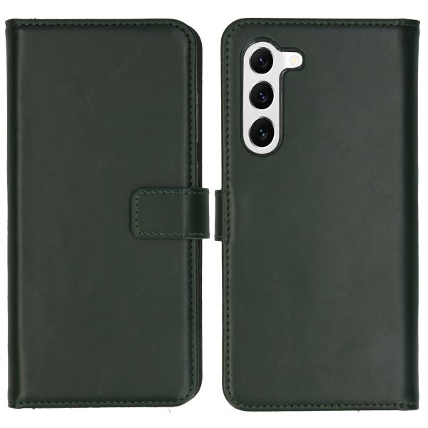 Selencia Étui portefeuille en cuir véritable Samsung Galaxy S23 - Vert