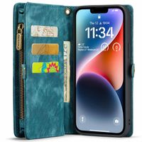 CaseMe Etui de téléphone de luxe en cuir deux iPhone 14 - Vert