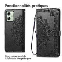 imoshion Etui de téléphone portefeuille Mandala Motorola Moto G54 - Noir