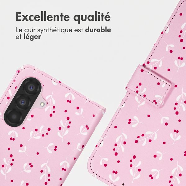 imoshion Étui de télephone portefeuille Design Samsung Galaxy A36 - Blush Berries