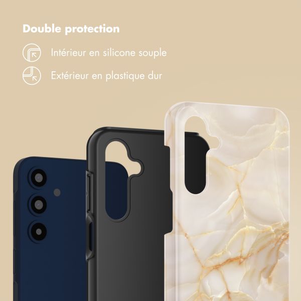 Selencia Coque arrière Vivid Tough Samsung Galaxy A16 - Golden Beige Marble