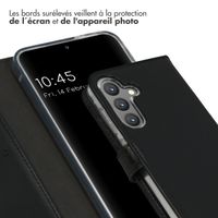 Selencia Étui portefeuille en cuir véritable Samsung Galaxy S24 - Noir
